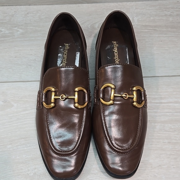 Jeffrey Campbell By Free People Women Brown Loafers with Gold Accent 8.5 main image 10